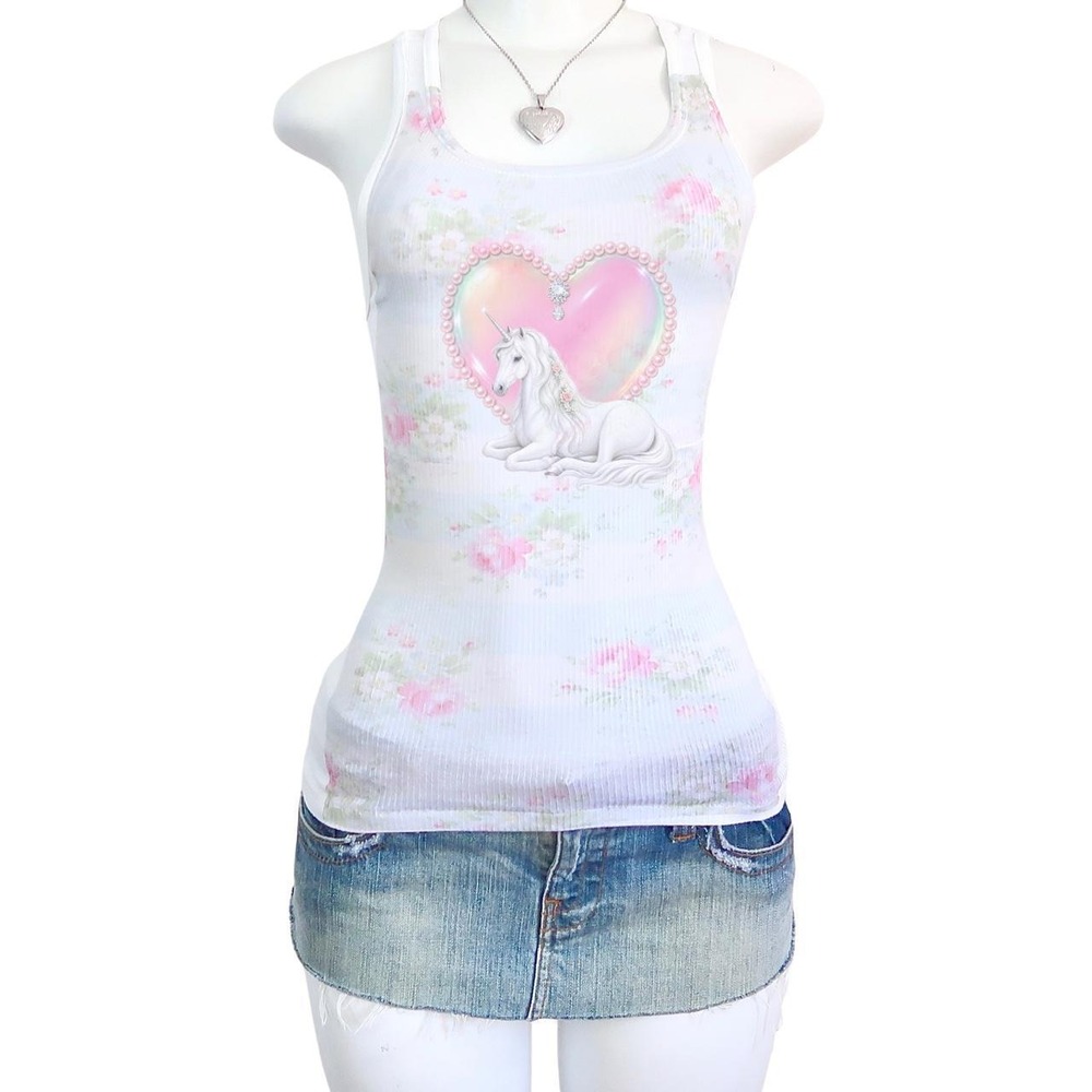 fairycore unicorn tank top coquette